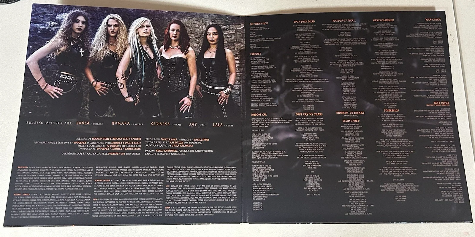 BURNING WITCHES AUTOGRAPHED SIGNED VINYL LP ALBUM WITH JSA COA # CM86112, image 3