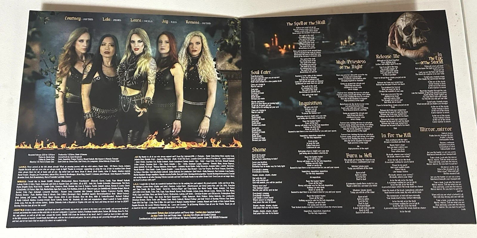 BURNING WITCHES AUTOGRAPHED SIGNED VINYL LP ALBUM WITH JSA COA # CM86110, image 3