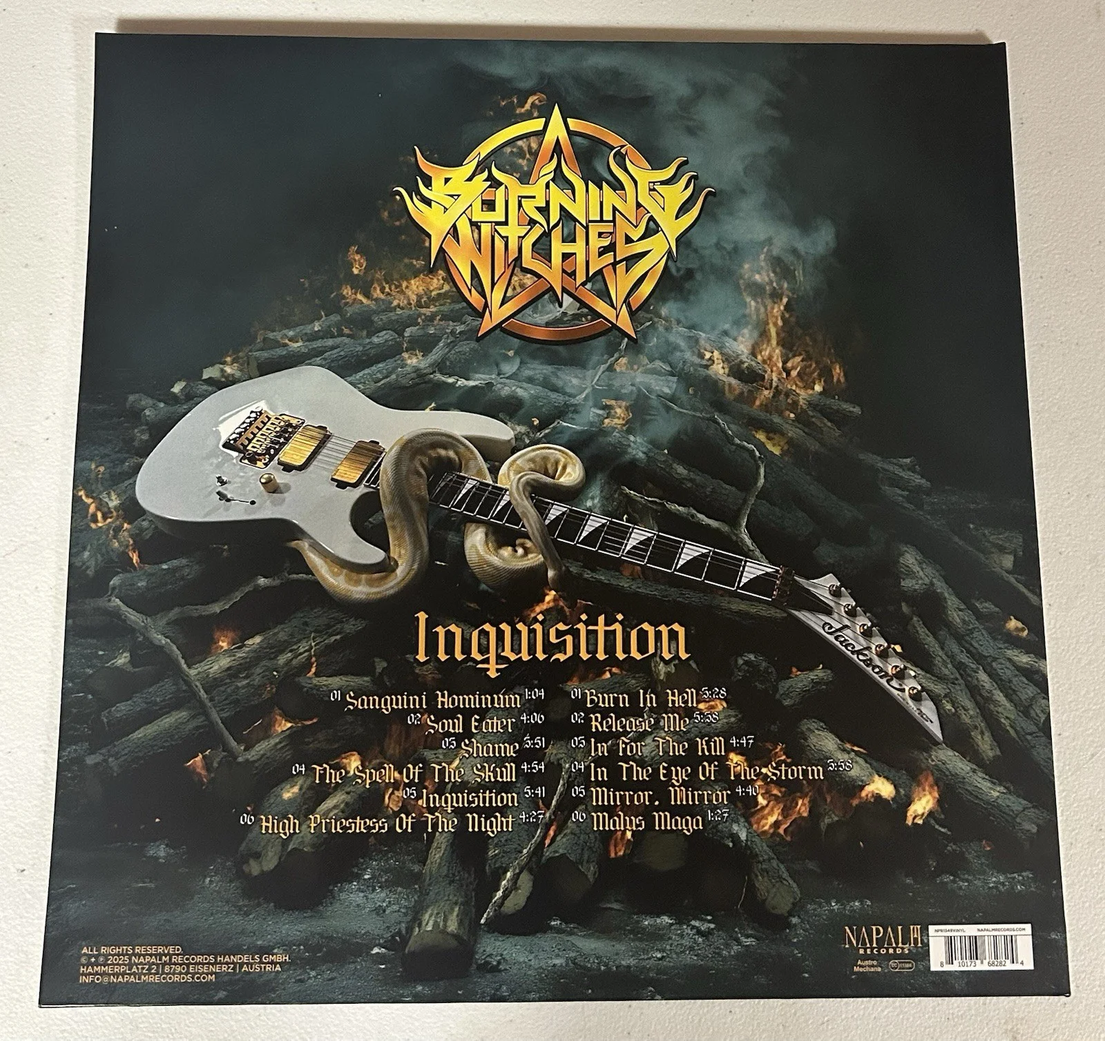 BURNING WITCHES AUTOGRAPHED SIGNED VINYL LP ALBUM WITH JSA COA # CM86110, image 4