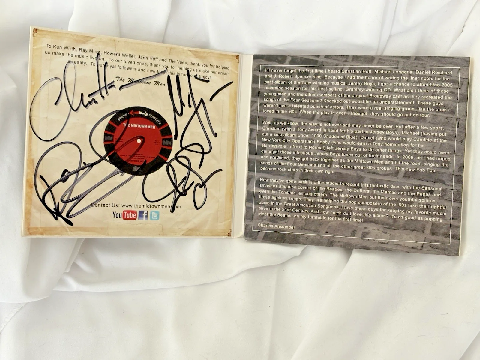 The Midtown Men 2011 Sixties Hits CD SIGNED by 4 stars from Jersey Boys broadway, изображение 3