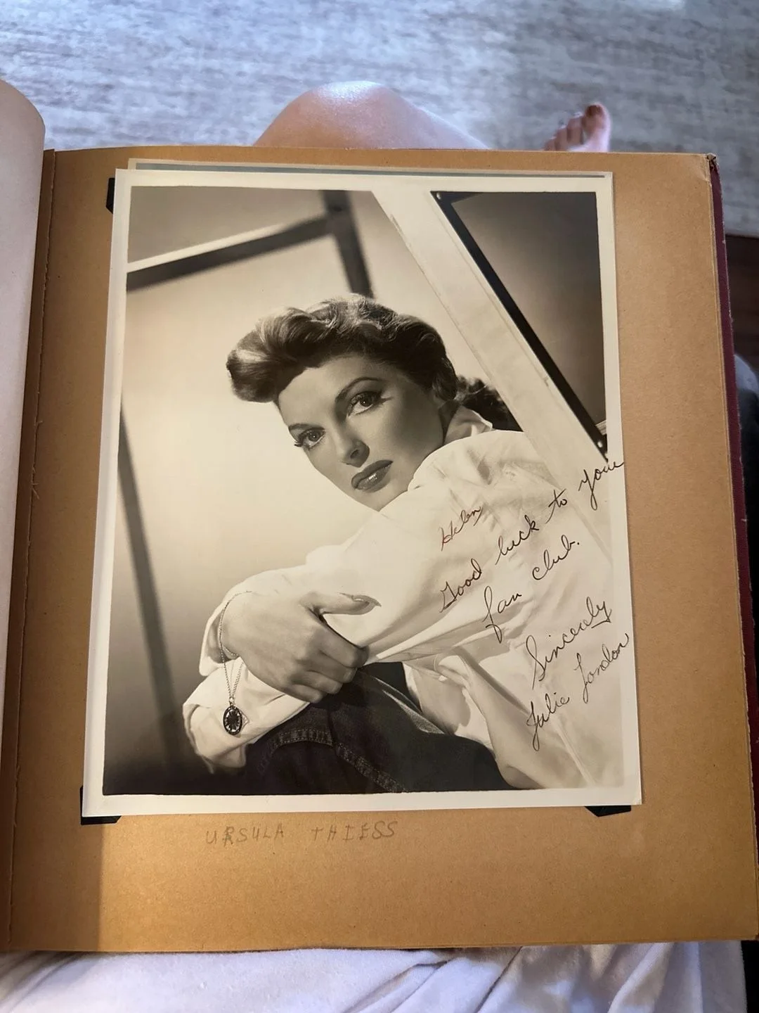 Julie London — Vintage Julie London Autographed 8x10 Inscribed Publicity Photo