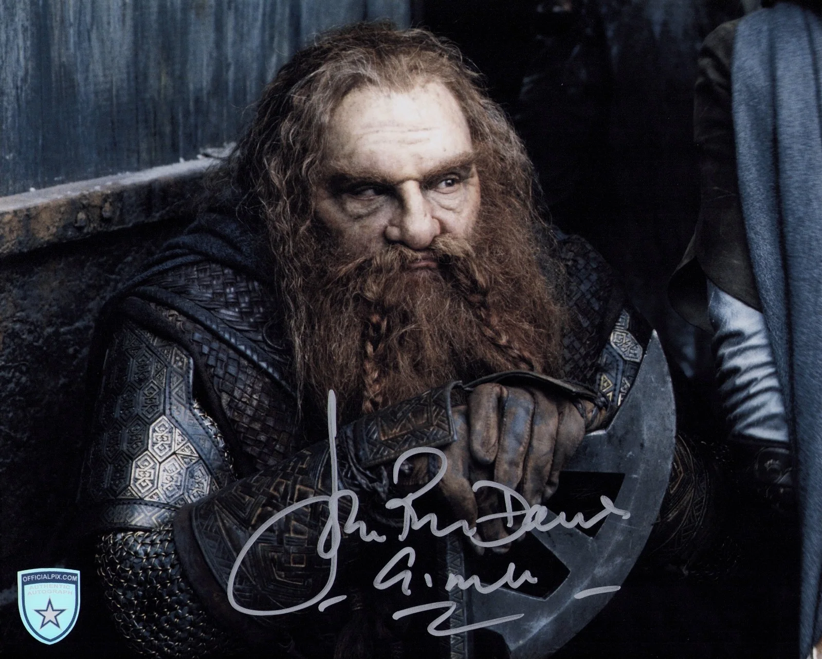 John Rhys-Davies — Signed John Rhys-Davies Lord of the Rings LOTR Gimli 8x10 w/ Official Pix COA