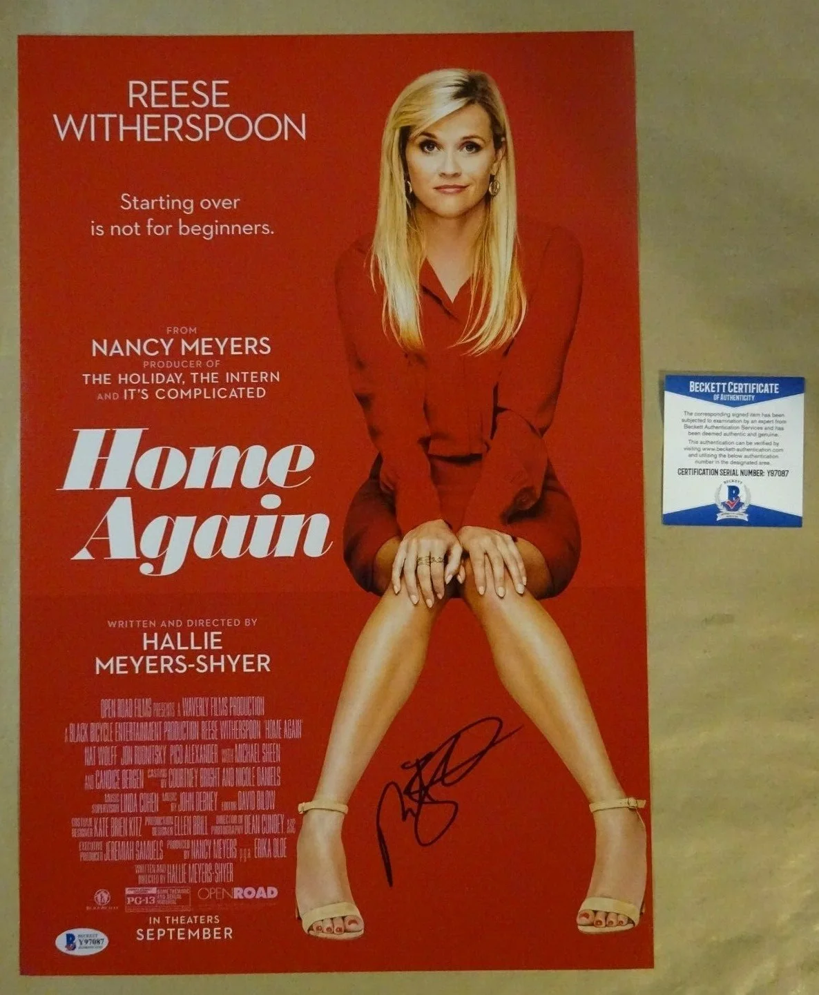 Reid Scott — Signed REID SCOTT Autographed HOME AGAIN 12"x18" Photo BECKETT BAS COA