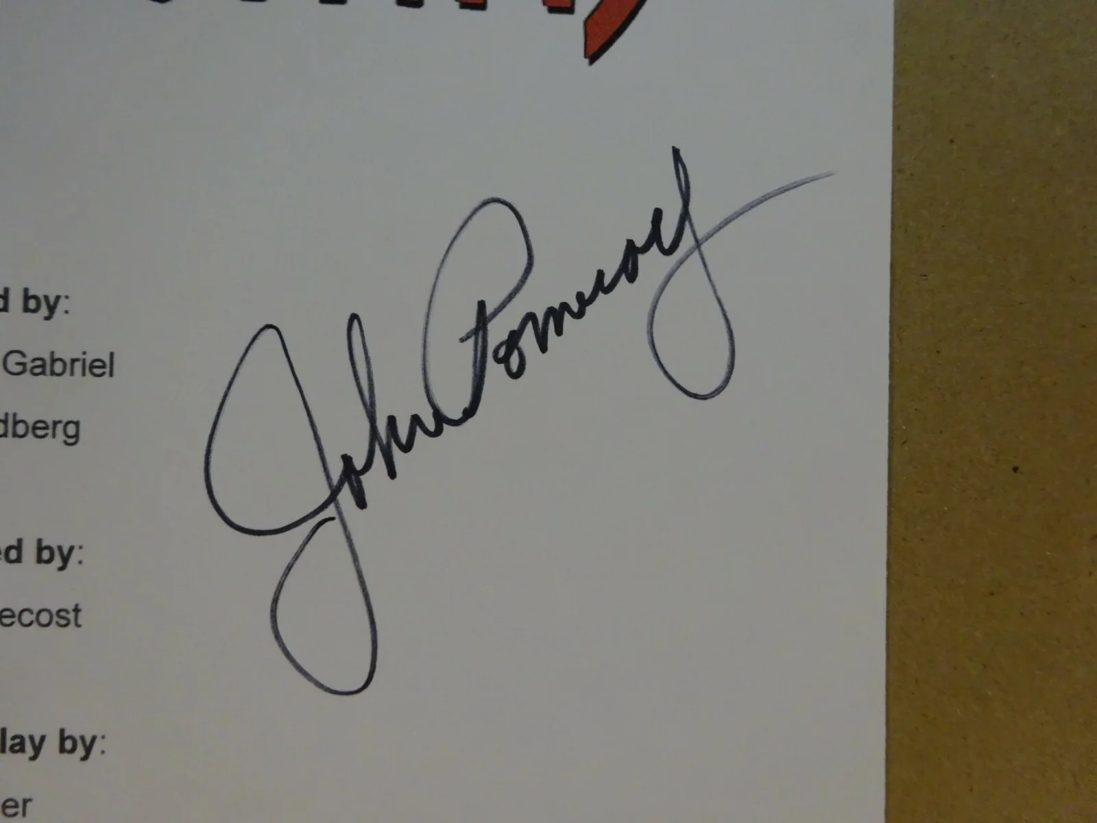 John Pomeroy — Autographed JOHN POMEROY Signed Disney POCAHONTAS Script Cover BECKETT BAS COA, image 4