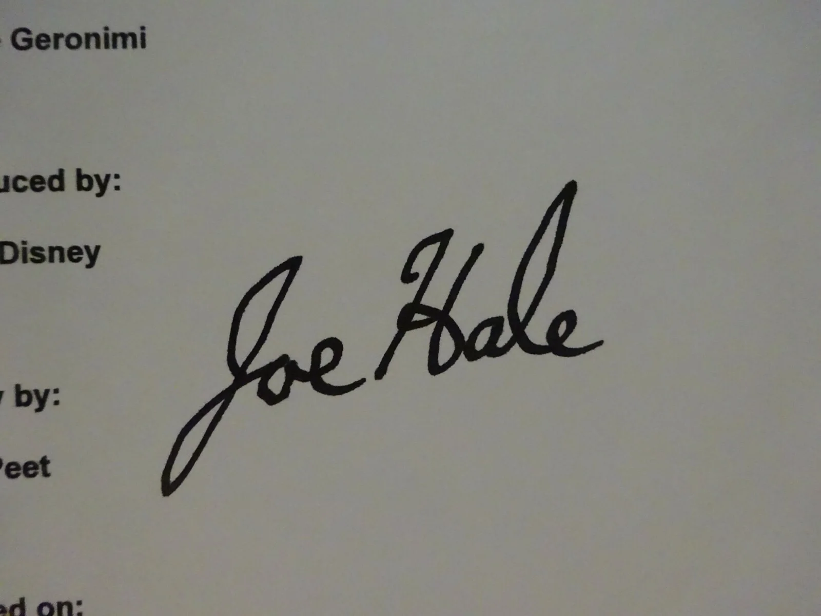 Joe Hale — Autographed JOE HALE ONE HUNDRED AND ONE DALMATIANS Script Cover BECKETT BAS COA, image 4