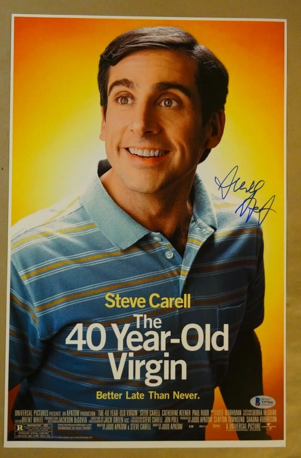Judd Apatow — Signed JUDD APATOW Autographed THE 40 YEAR OLD VIRGIN Photo 11"x17" BECKETT COA, изображение 2