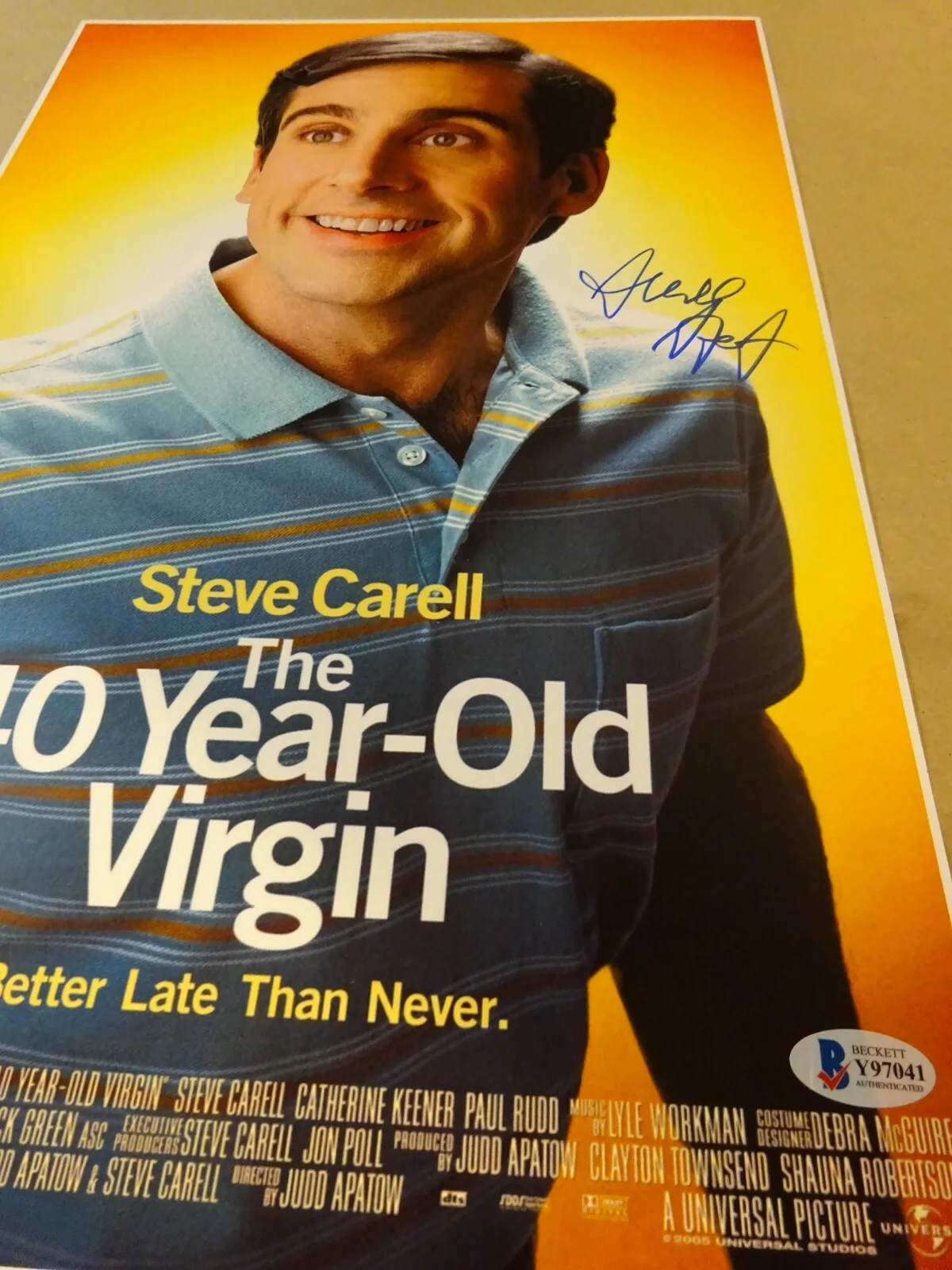 Judd Apatow — Signed JUDD APATOW Autographed THE 40 YEAR OLD VIRGIN Photo 11"x17" BECKETT COA, изображение 4