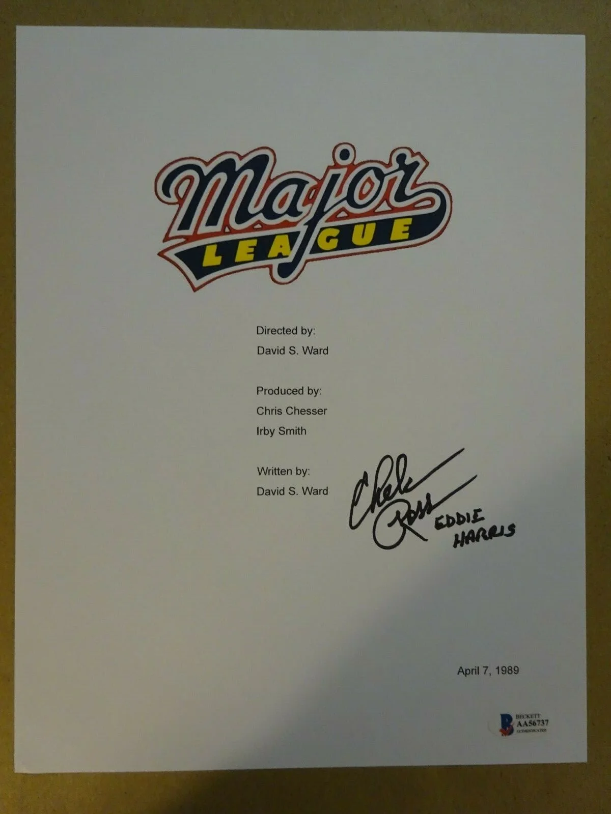 Chelcie Ross — Autographed CHELCIE ROSS Signed MAJOR LEAGUE Script Cover BECKETT BAS COA, image 2
