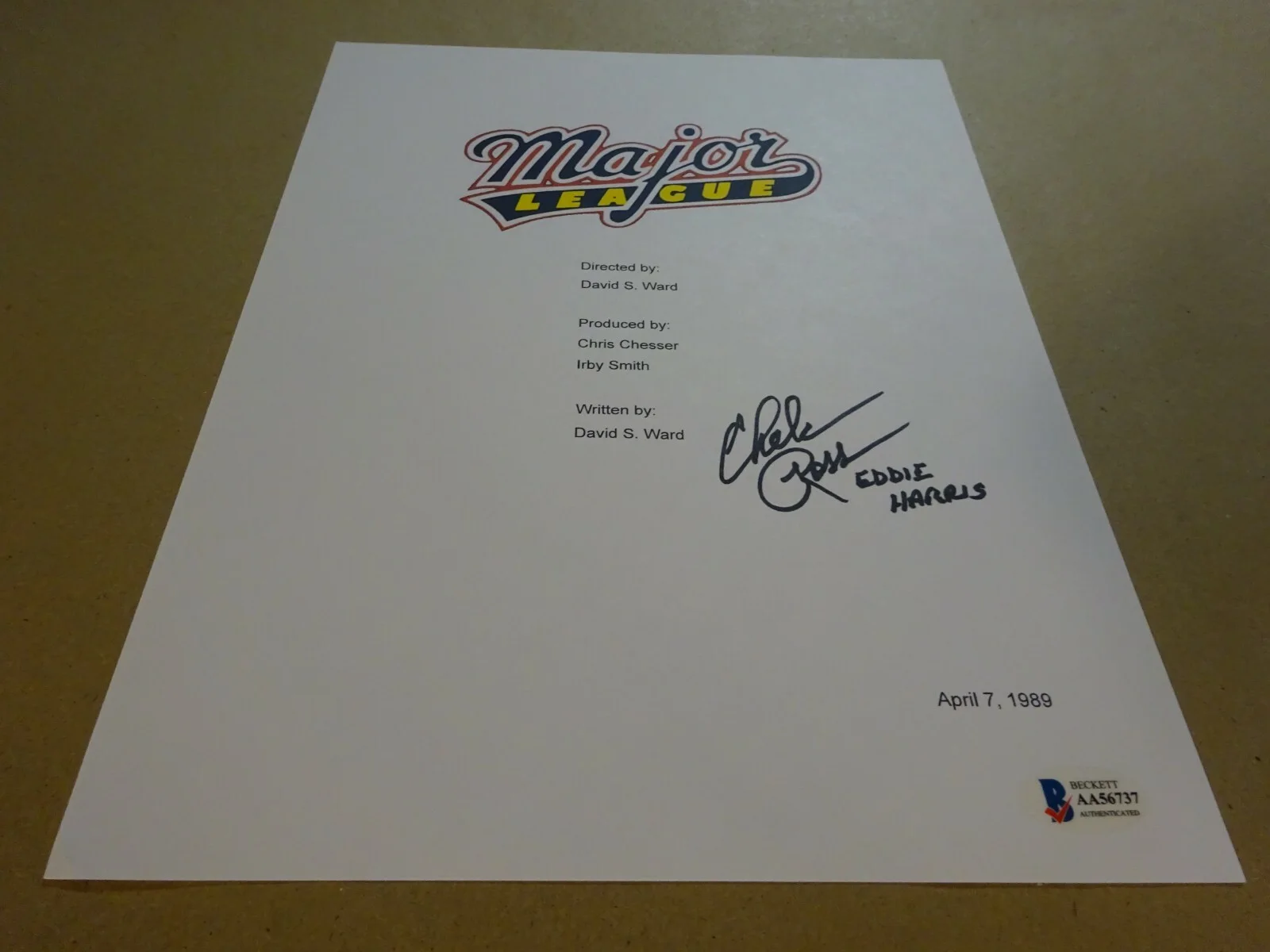 Chelcie Ross — Autographed CHELCIE ROSS Signed MAJOR LEAGUE Script Cover BECKETT BAS COA, image 3