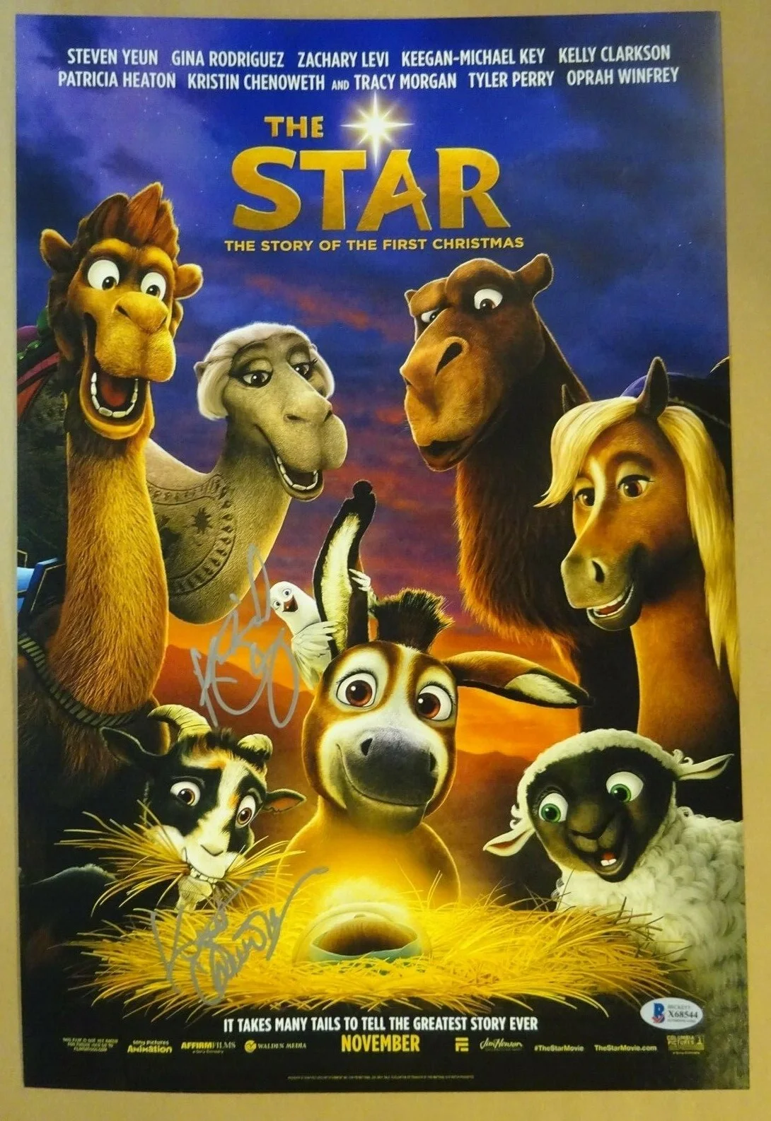 Keegan-Michael Key, Kristin Chenoweth — Signed KEEGAN-MICHAEL KEY KRISTIN CHENOWETH THE STAR 12x18 Photo BECKETT BAS COA, изображение 2
