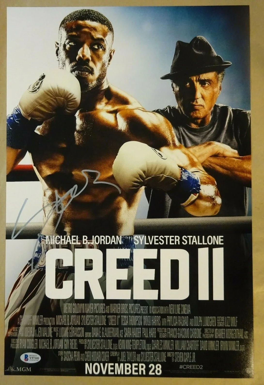 Steven Caple Jr — Signed STEVEN CAPLE JR. Autographed CREED II 12"x18" Photo BECKETT BAS COA, изображение 2