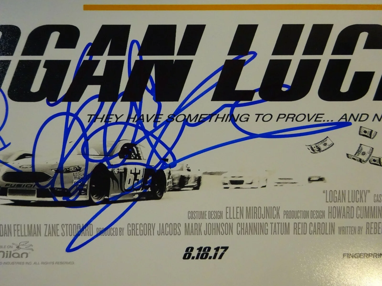 Jack Quaid, LeAnn Rimes — Signed JACK QUAID LEANN RIMES - LOGAN LUCKY 12"x18" Photo BECKETT BAS COA, image 5