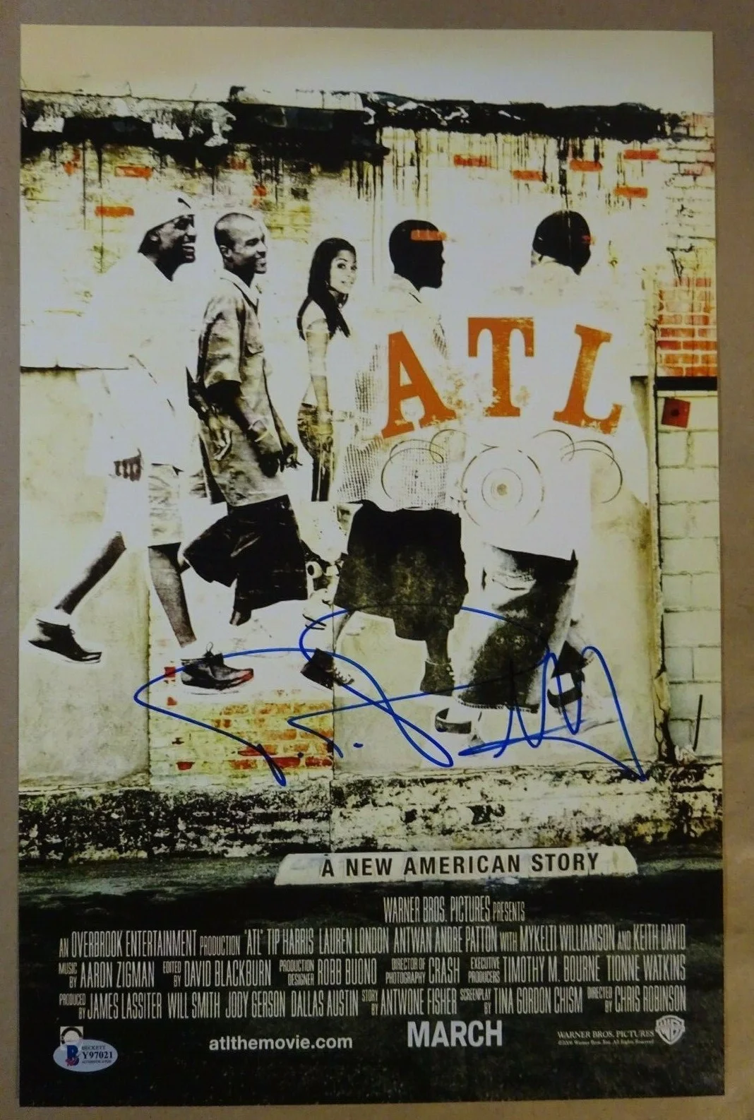 T.I — Signed T.I. CLIFFORD HARRIS JR Autographed ATL Photo 11"x17" BECKETT BAS COA, изображение 2