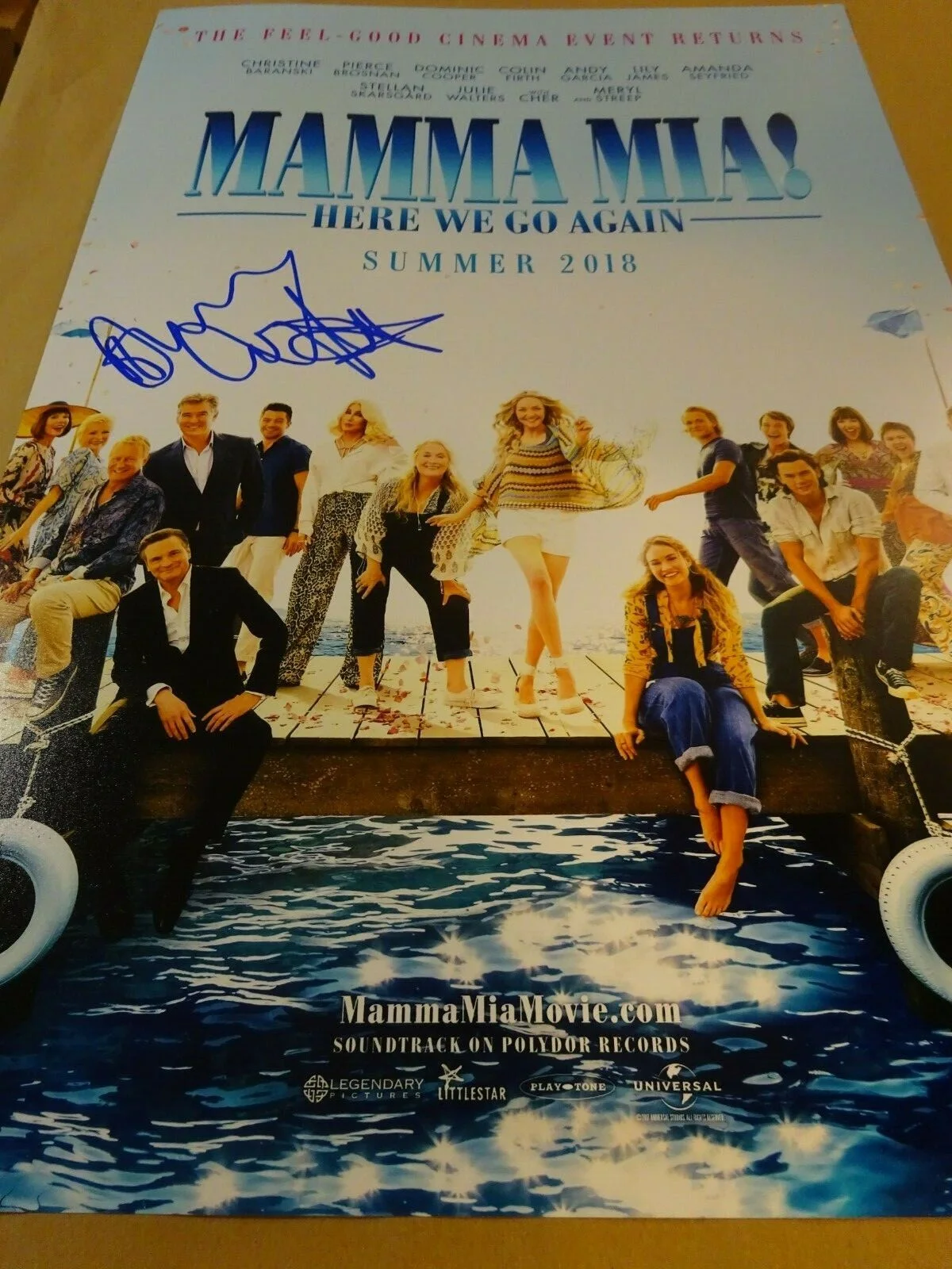 Dominic Cooper — Signed DOMINIC COOPER - MAMMA MIA HERE WE GO AGAIN 12x18 Photo BECKETT BAS COA, image 4