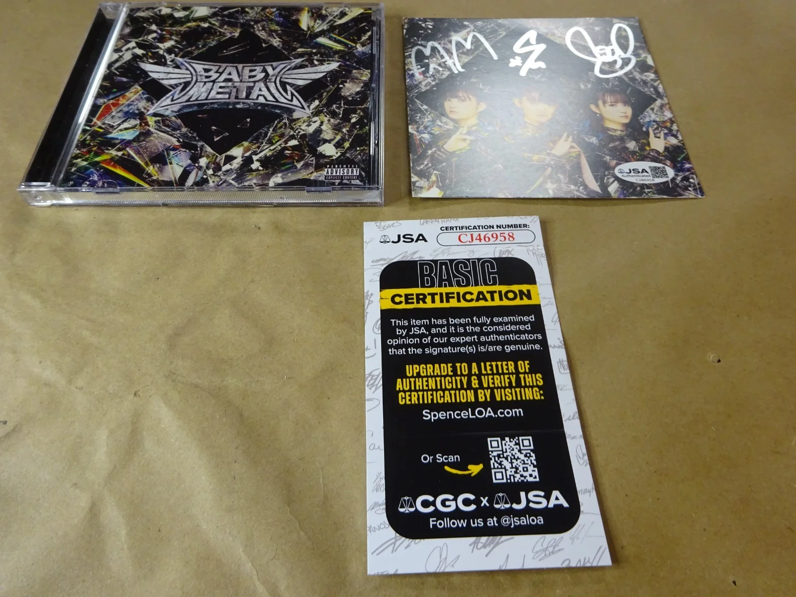 Autographed Baby Metal Signed CD Insert Metal Forth JSA COA, image 2