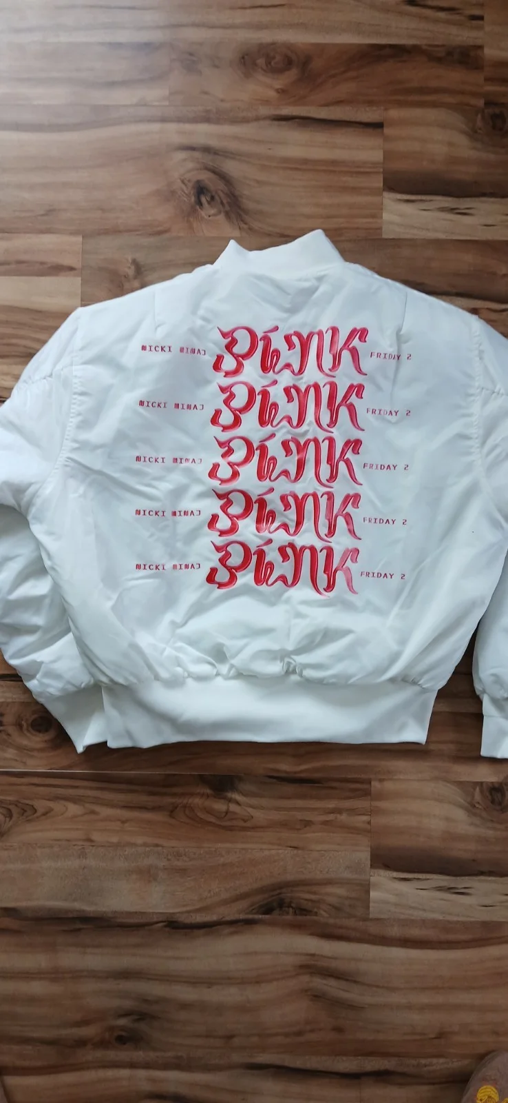Nicki Minaj Pink Friday Bomber Jacket and Vinyl Record, image 2