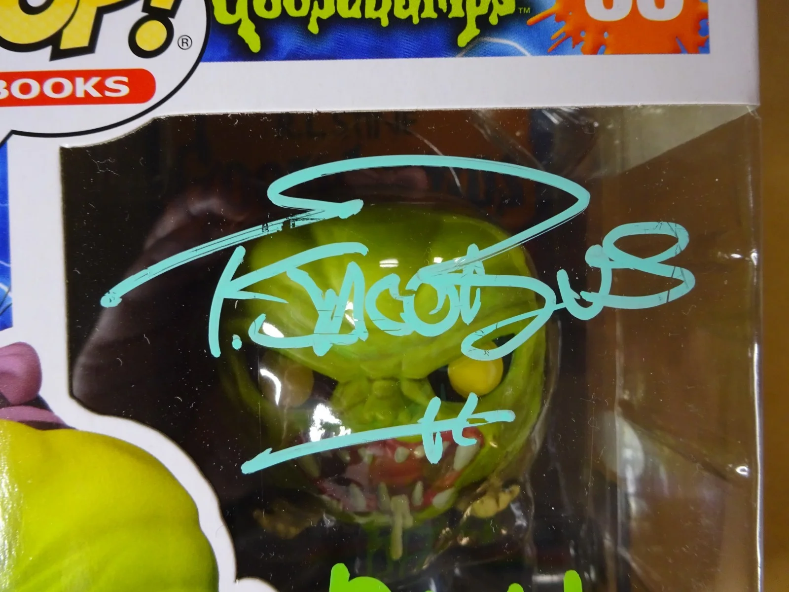 RL Stine, Tim Jacobus — Signed RL Stine & Tim Jacobus The Haunted Mask Goosebumps Funko Pop JSA OPIX COA, image 5