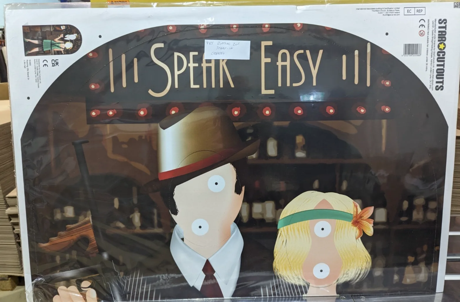 Roaring 20's Cardboard Stand-in Gatsby Style Party Standee *Damaged*, image 2