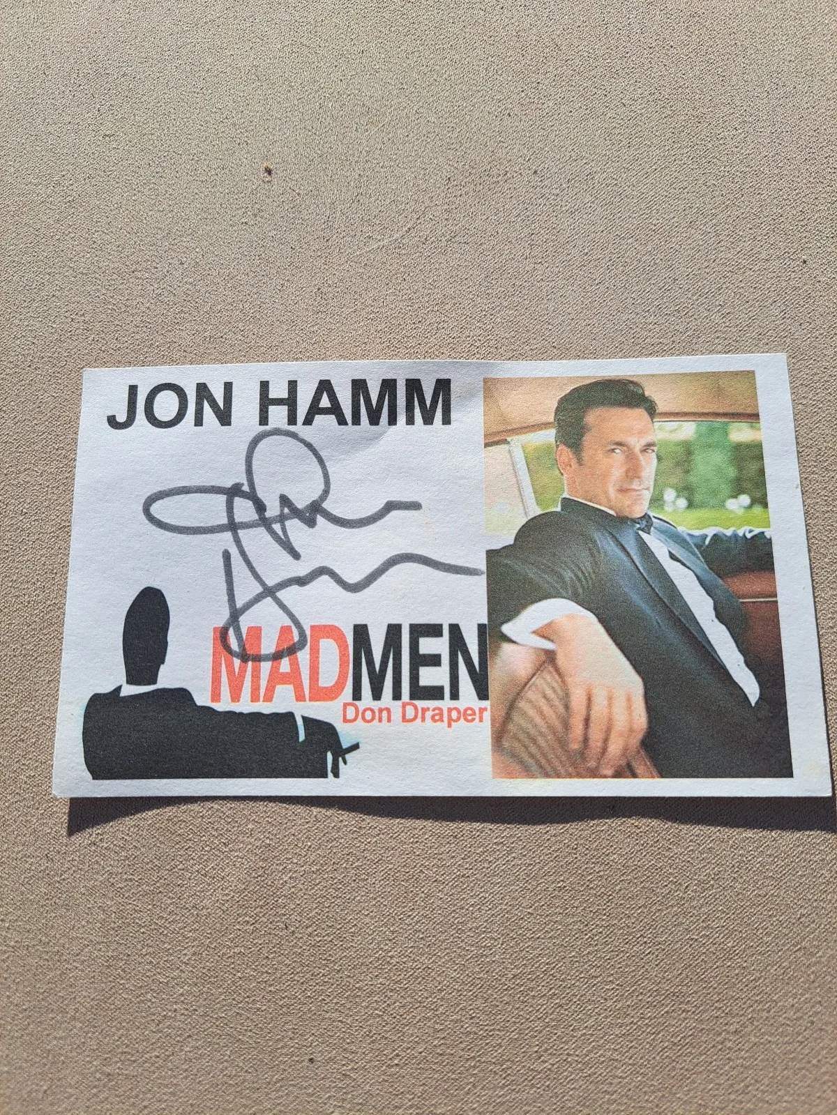 Jon Hamm — Jon Hamm signed Mad Men 8x10 Don Draper photo RARE, image 2