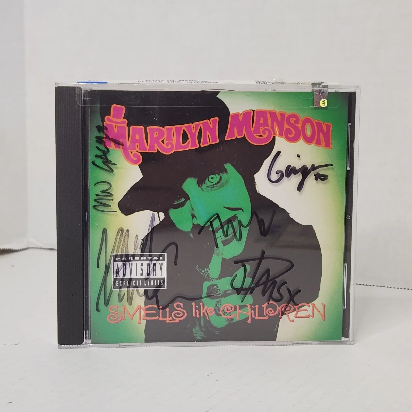 Marilyn Manson Smells Like Children BAND SIGNED by 5 CD JSA LOA Berkowitz Twiggy, image 2