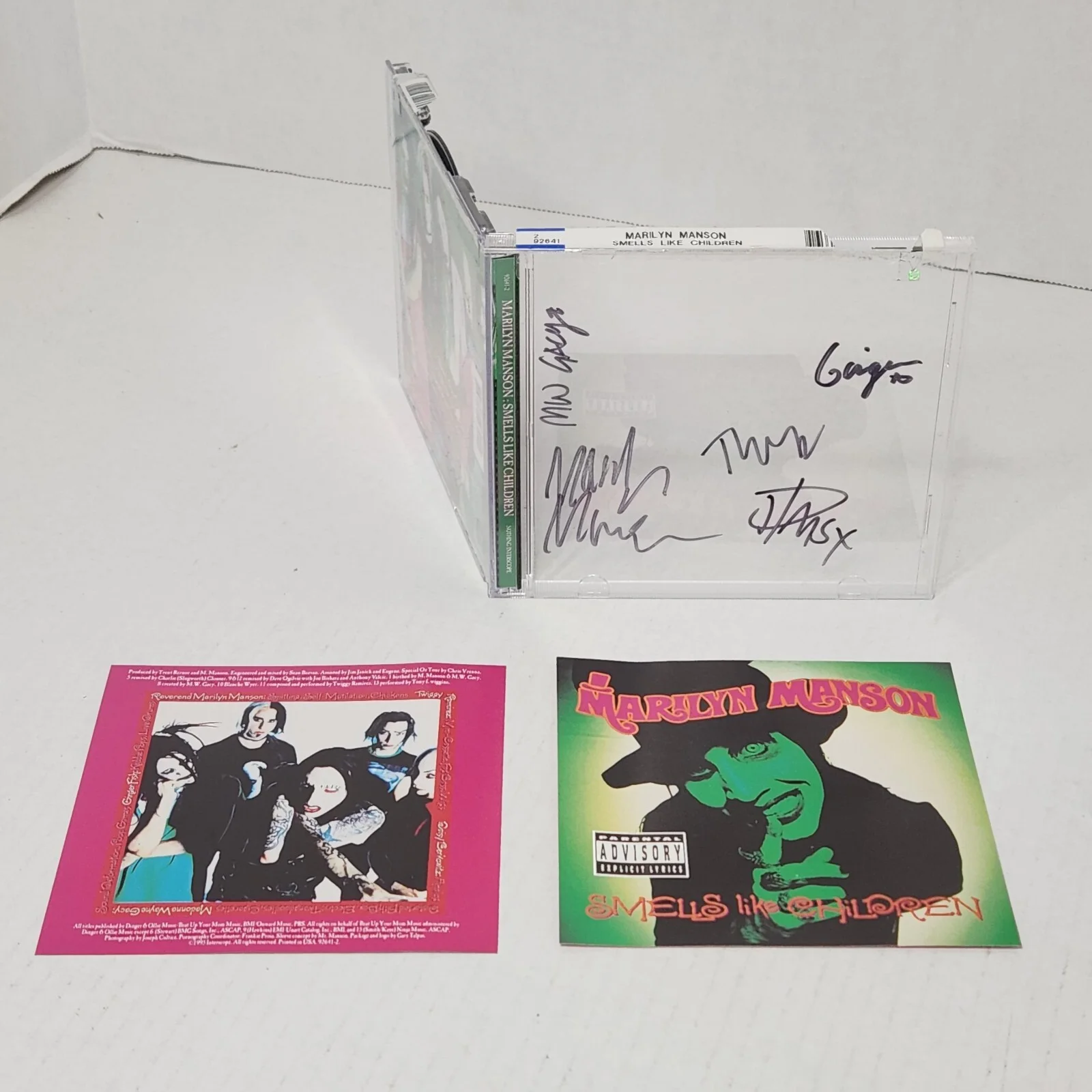 Marilyn Manson Smells Like Children BAND SIGNED by 5 CD JSA LOA Berkowitz Twiggy, image 4