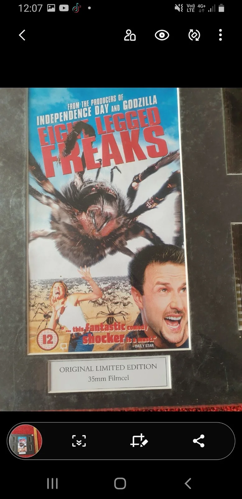 Hand crafted display featuring original film cells for EIGHT LEGGED FREAKS fans, изображение 2