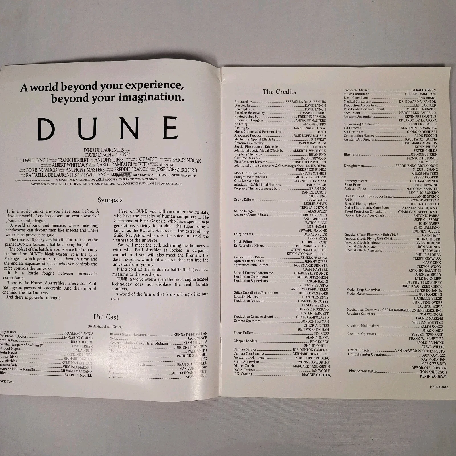 Very Rare Vintage - DUNE - Exhibitors Campaign Book - 1984 - 24 Page Press Book, изображение 3
