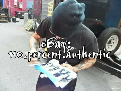 REV THEORY x5 ENTIRE BAND SIGNED AUTOGRAPHED DRUMHEAD *PROOF*, image 4