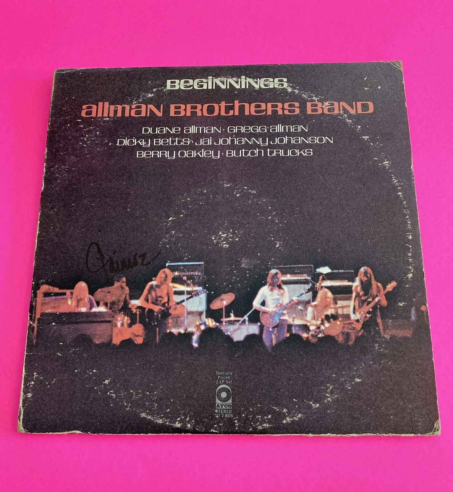 JAIMOE SIGNED ALLMAN BROTHERS BAND BEGINNINGS VINYL LP *EXACT PROOF*, image 2
