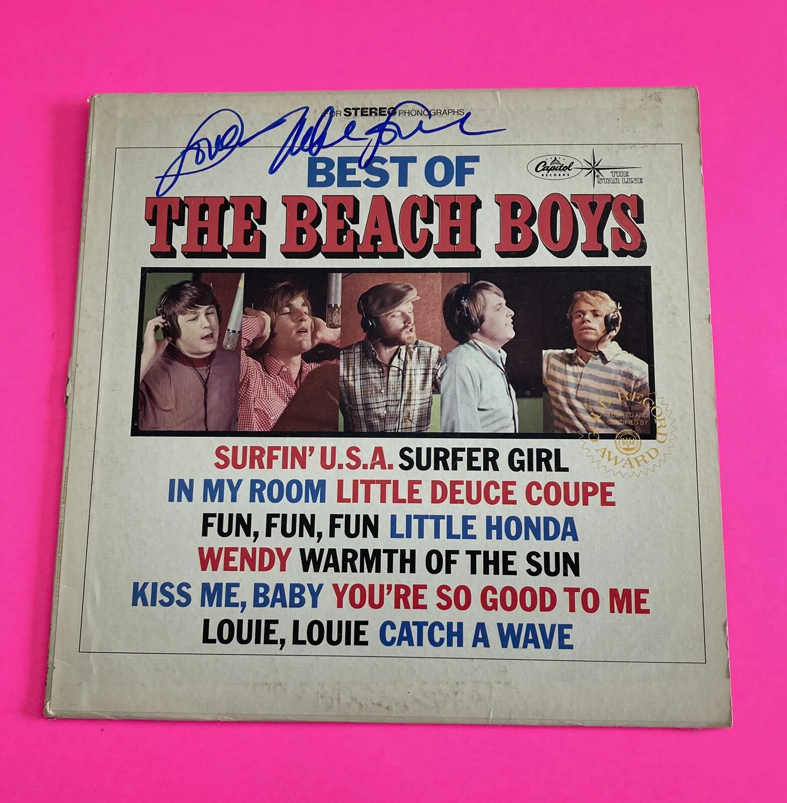 THE BEACH BOYS MIKE LOVE SIGNED THE BEST OF VINYL LP *EXACT PROOF*, image 2