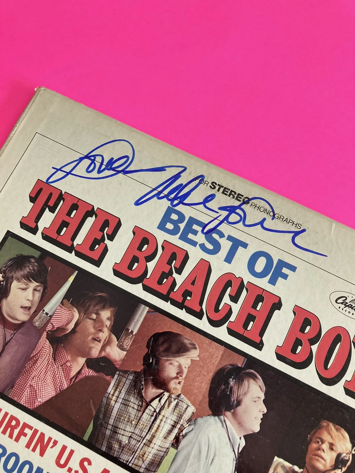 THE BEACH BOYS MIKE LOVE SIGNED THE BEST OF VINYL LP *EXACT PROOF*, image 4
