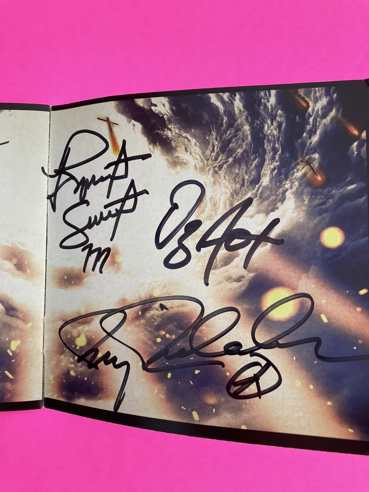 STRYPER x4 ENTIRE BAND SIGNED AUTOGRAPHED GOD DAMN EVIL CD COVER, image 2