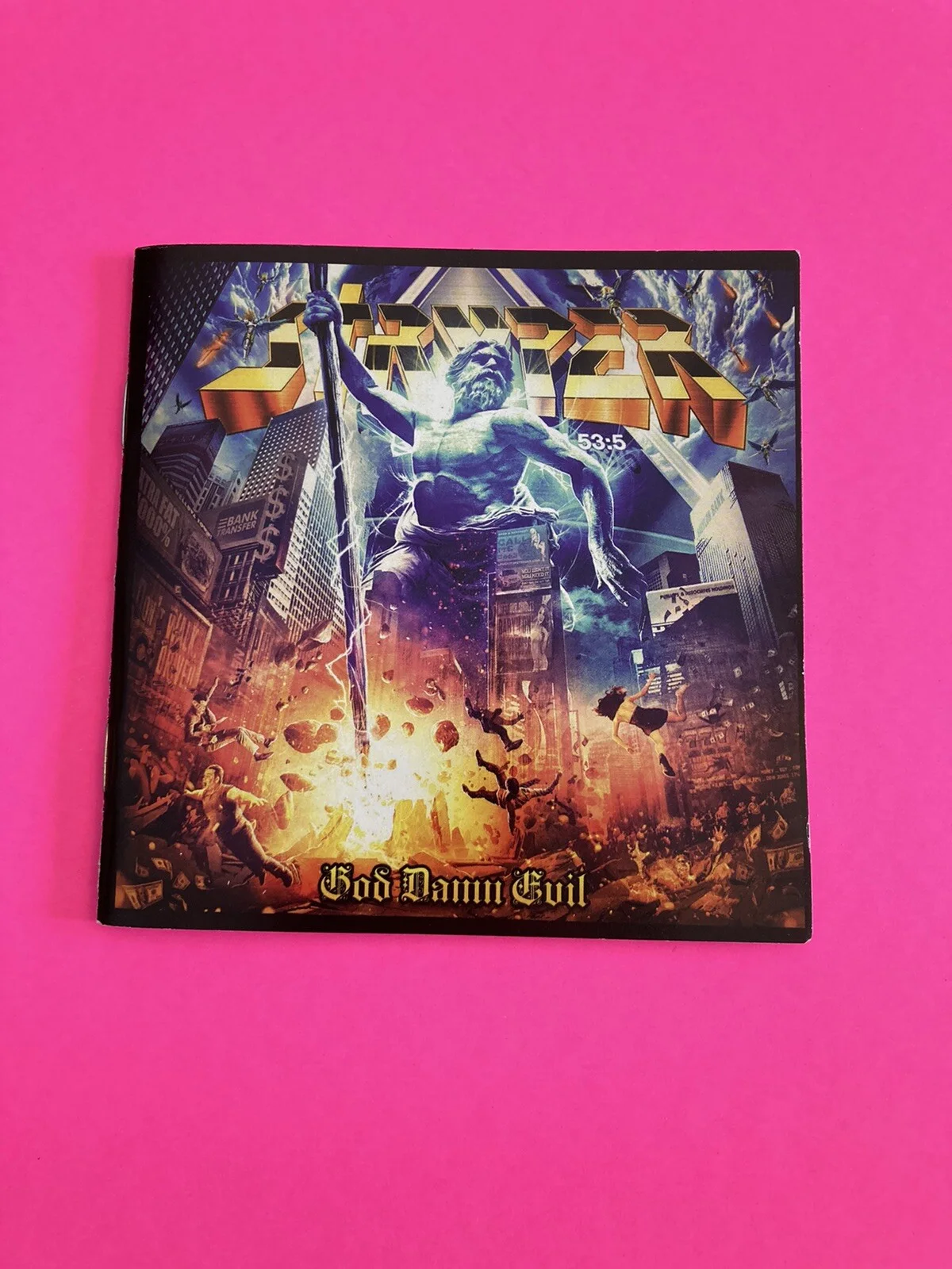 STRYPER x4 ENTIRE BAND SIGNED AUTOGRAPHED GOD DAMN EVIL CD COVER, image 4