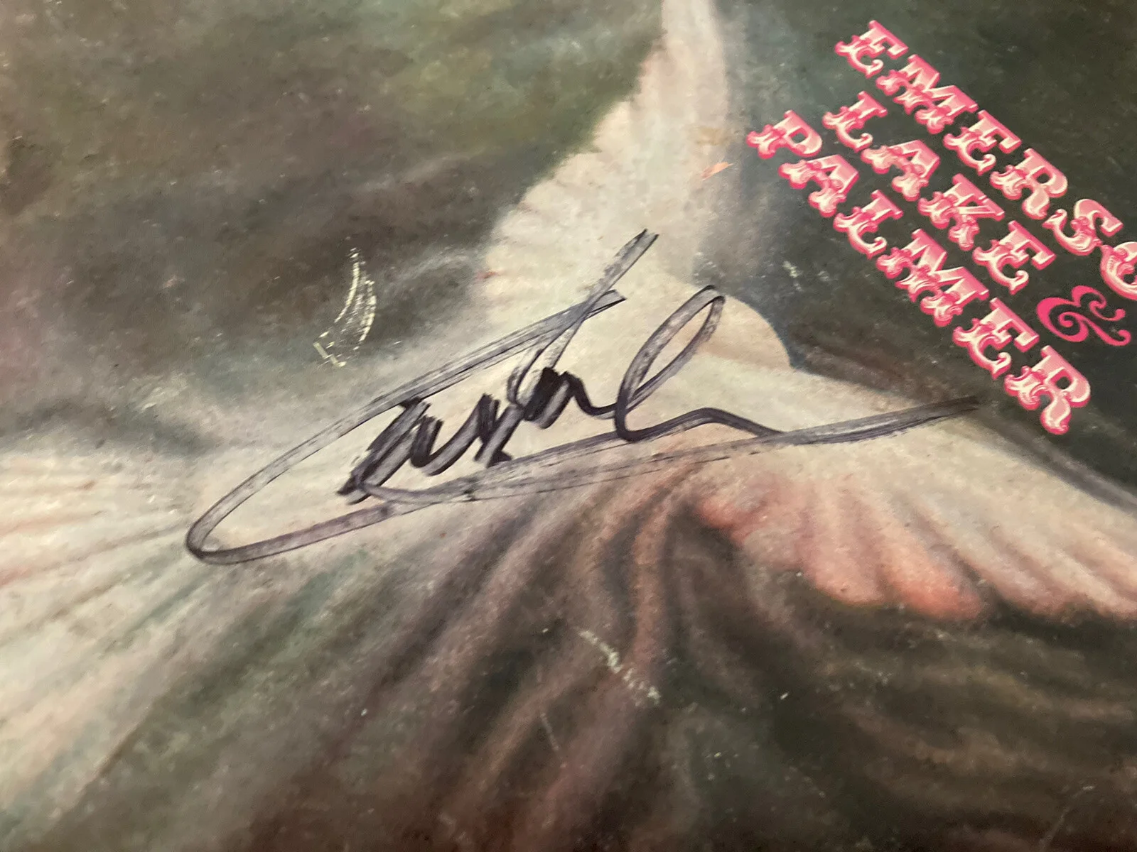 CARL PALMER SIGNED EMERSON LAKE & PALMER VINYL LP *EXACT PROOF* PSA BECKETT, изображение 3