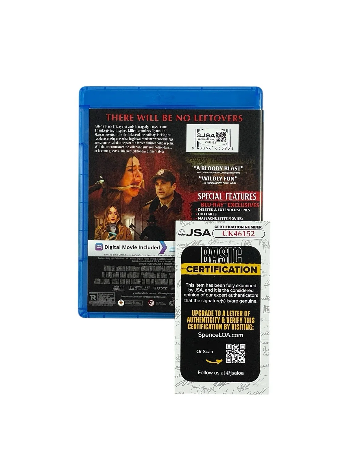 Thomas Lorber — Thomas Lorber Autographed John Carver Signed Thanksgiving Horror Movie Blu-Ray, изображение 3