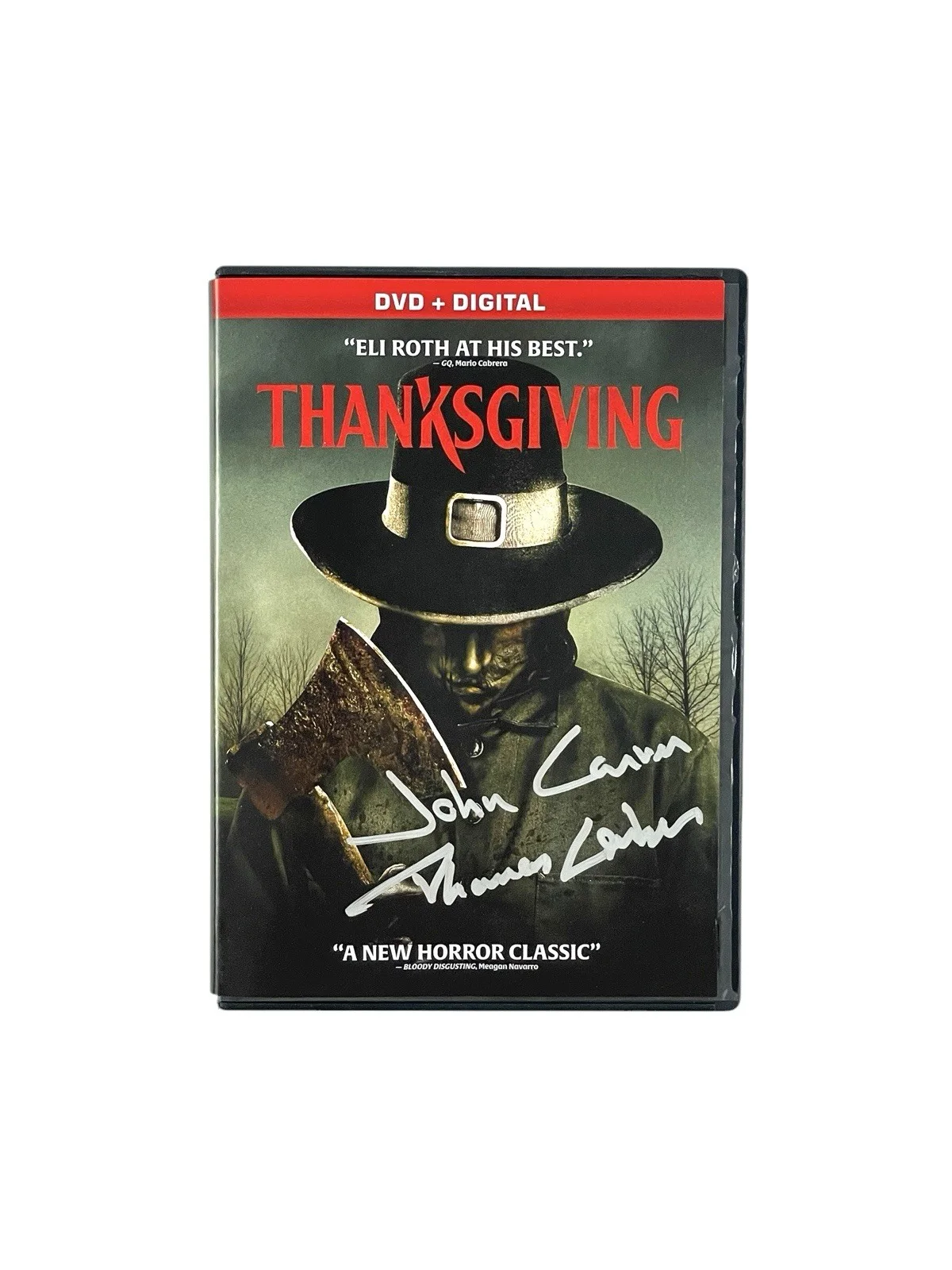 Thomas Lorber — Thomas Lorber Autographed John Carver Signed Thanksgiving Horror Movie DVD 🪓, изображение 2