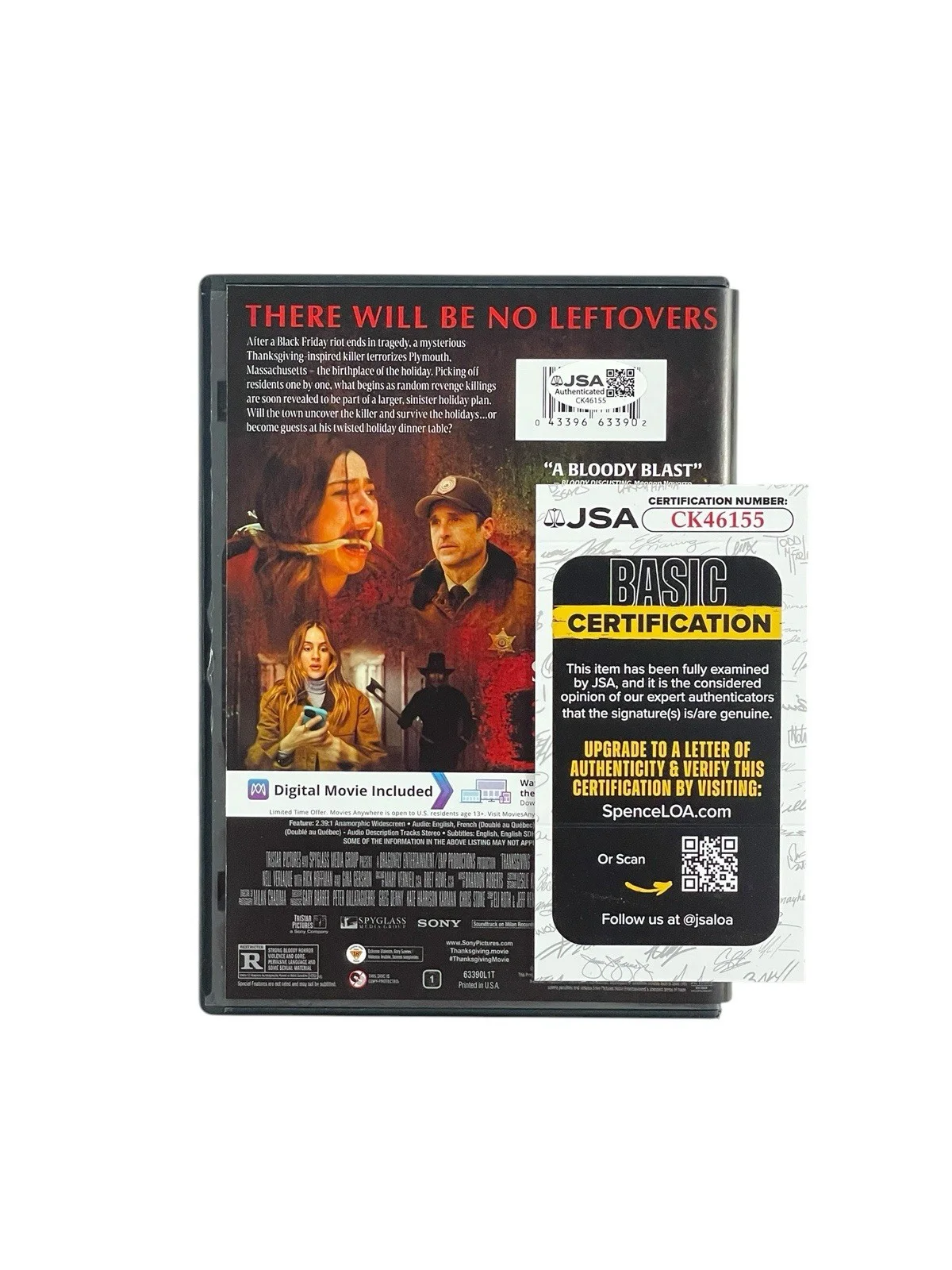 Thomas Lorber — Thomas Lorber Autographed John Carver Signed Thanksgiving Horror Movie DVD 🪓, изображение 3