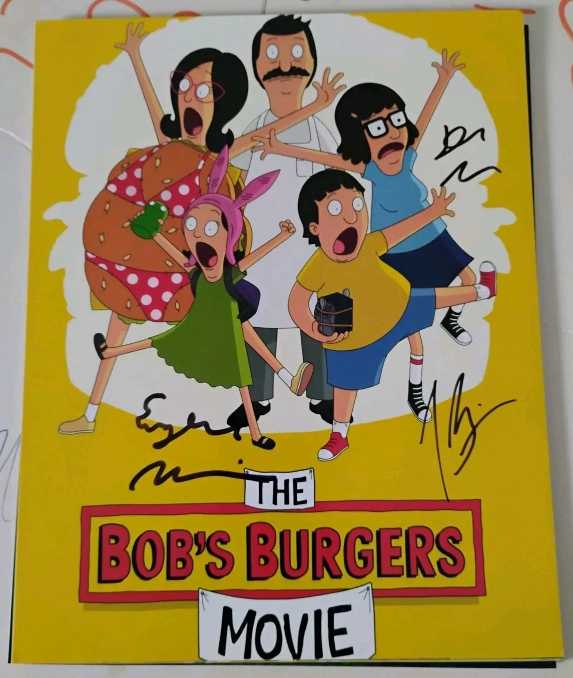 h John Benjamin Eugene mirman Dan mintz — BOB TINA & GENE BELCHER H JON BENJAMIN DAN MINTZ EUGENE MIRMAN SIGNED 8X10 PHOTO