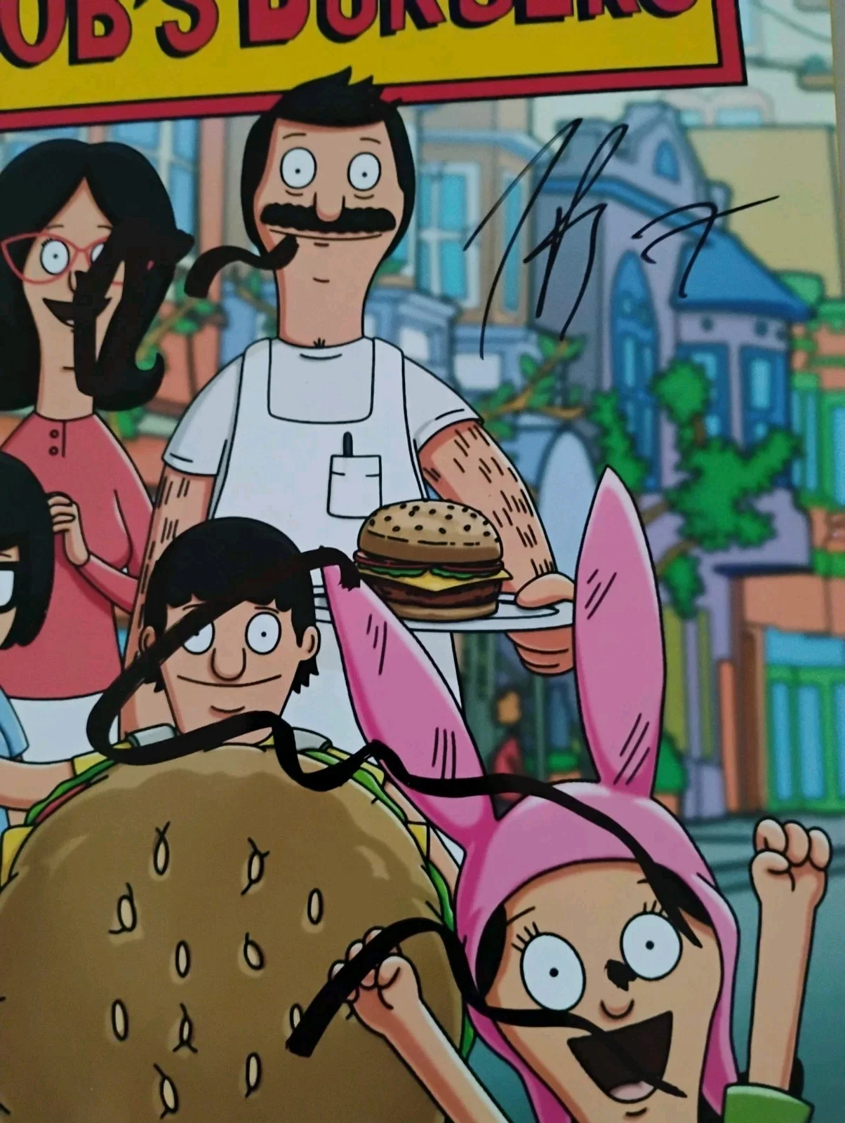 h John Benjamin Eugene mirman Dan mintz — BOB TINA & GENE BELCHER H JON BENJAMIN DAN MINTZ EUGENE MIRMAN SIGNED 8X10 PHOTO, изображение 2