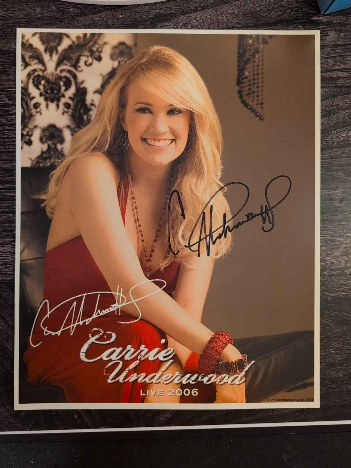 Carrie Underwood Signed Live 2006 Photo, image 3