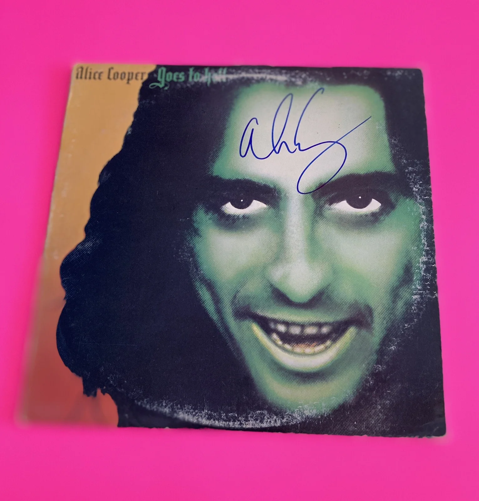ALICE COOPER SIGNED AUTOGRAPHED GOES TO HELL VINYL LP *EXACT PROOF*, image 2