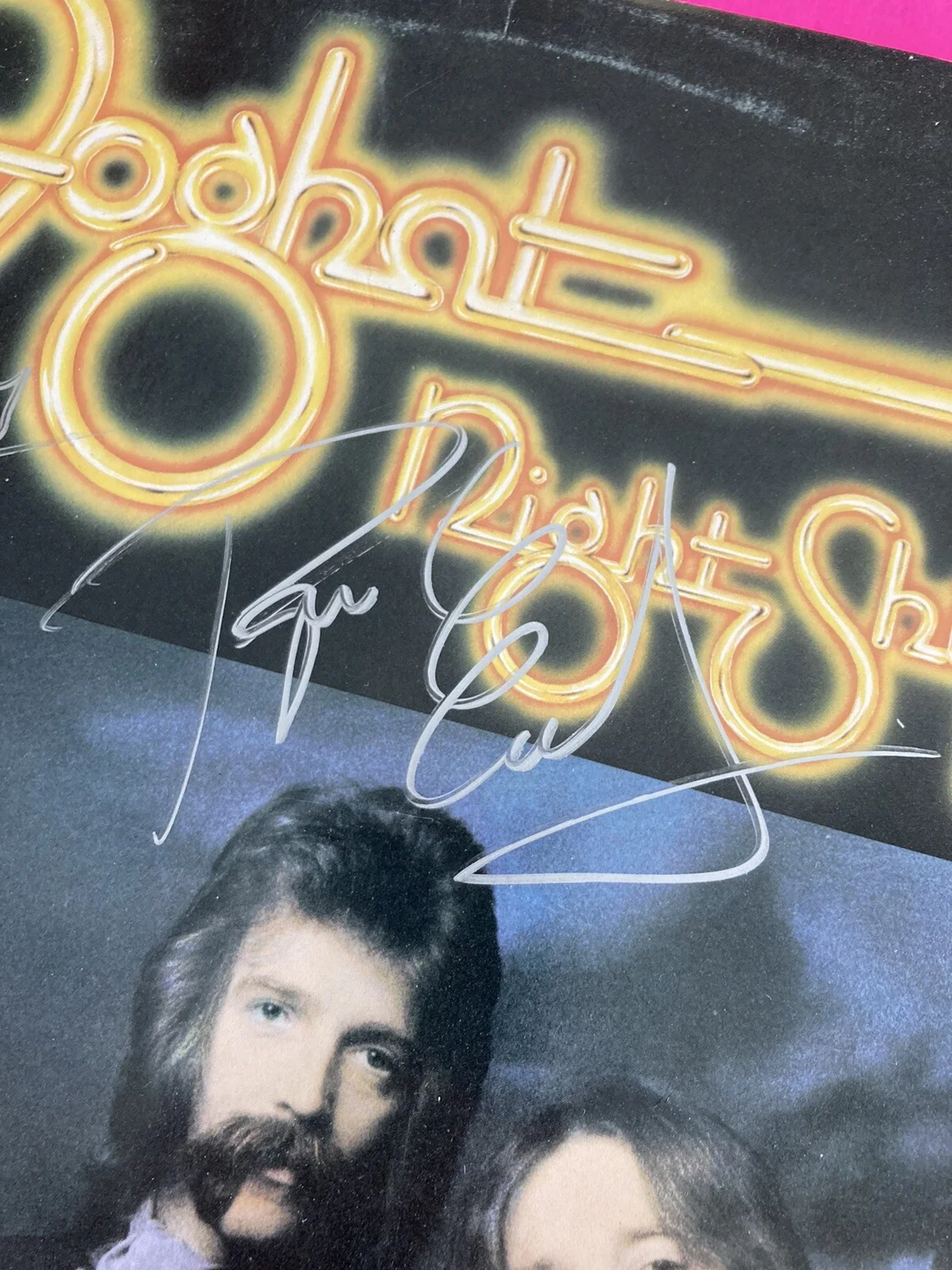 FOGHAT x2 ROGER EARL CRAIG MACGREGOR SIGNED NIGHT SHIFT VINYL LP *PROOF*, image 5