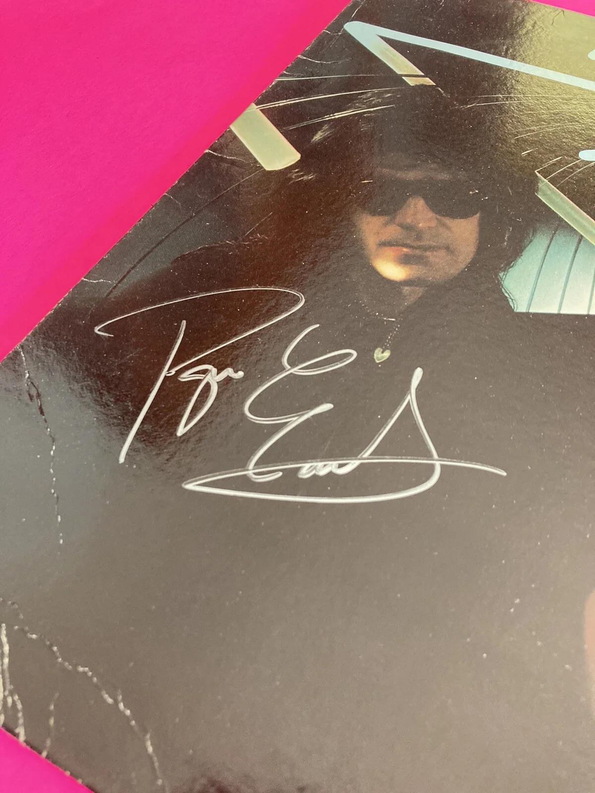 FOGHAT x2 ROGER EARL CRAIG MACGREGOR SIGNED STONE BLUE VINYL LP *EXACT PROOF*, image 5