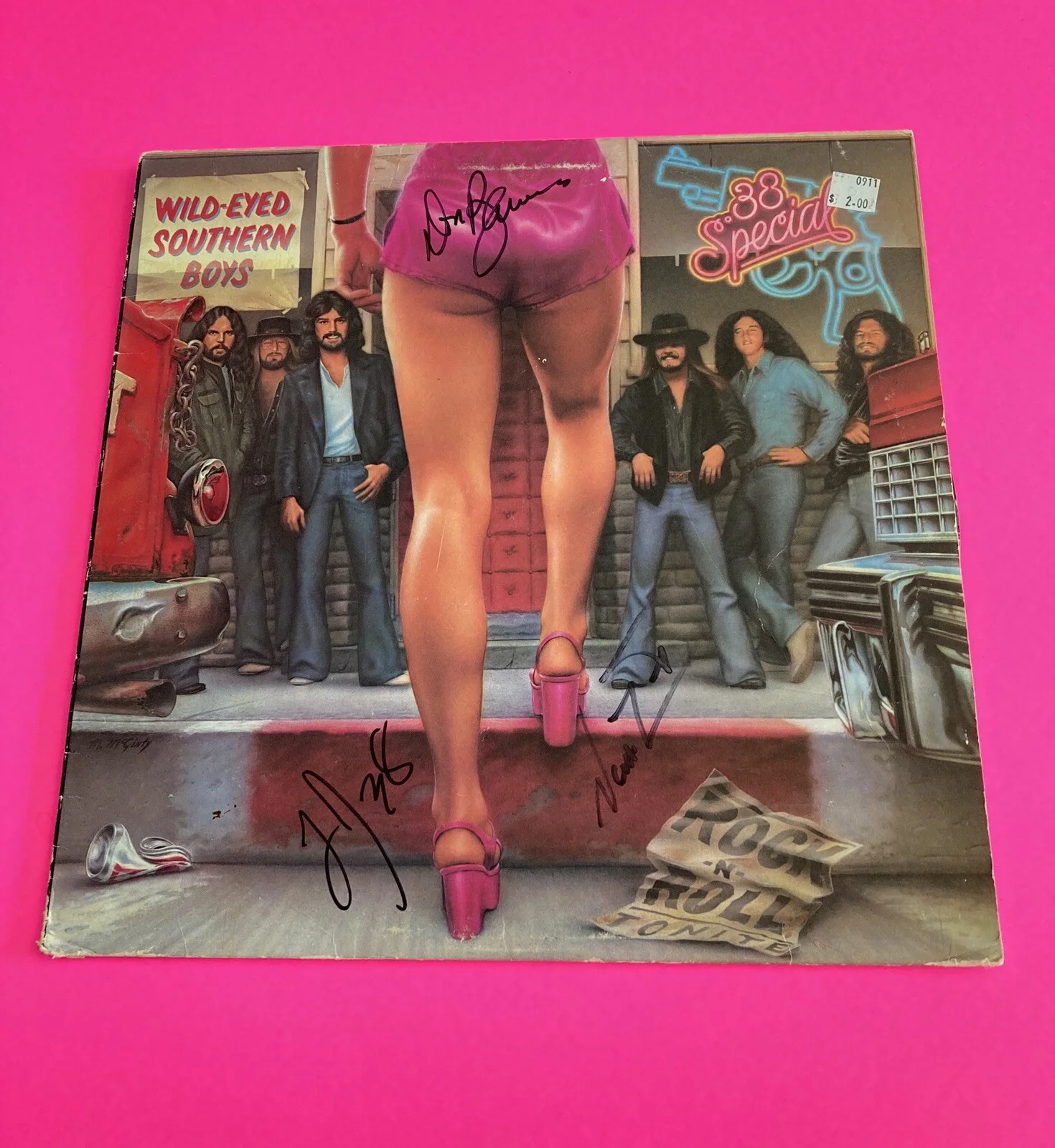 38 SPECIAL x3 BARNES VAN ZANDT LARRY SIGNED WILD EYED BOYS VINYL *PROOF*, изображение 2
