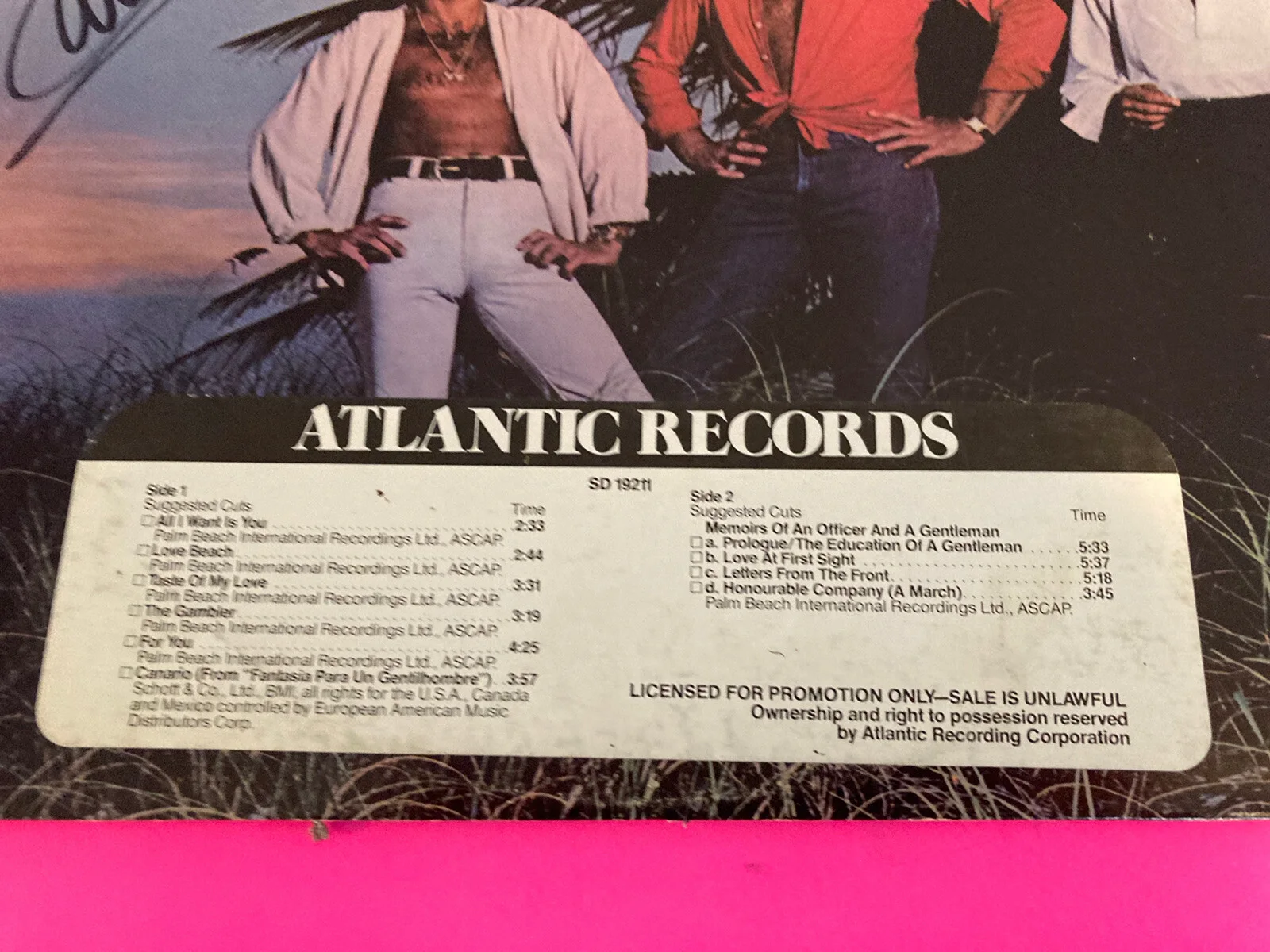 CARL PALMER SIGNED EMERSON LAKE & PALMER LOVE BEACH VINYL LP *EXACT PROOF*, image 4