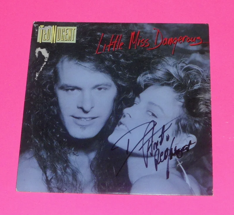 DAVE AMATO SIGNED TED NUGENT LITTLE MISS DANGEROUS VINYL LP *EXACT PROOF*, изображение 2