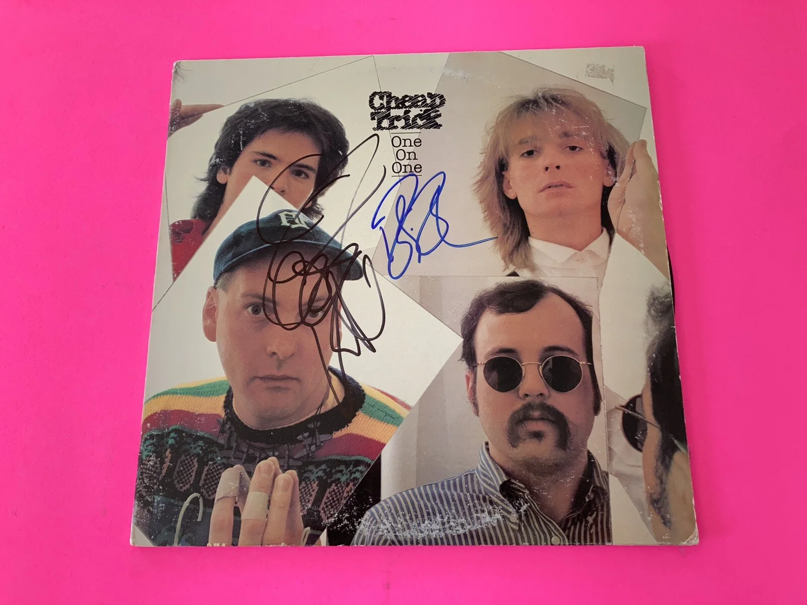 CHEAP TRICK ROBIN ZANDER RICK NIELSEN SIGNED ONE ON ONE VINYL LP *EXACT PROOF*, изображение 2