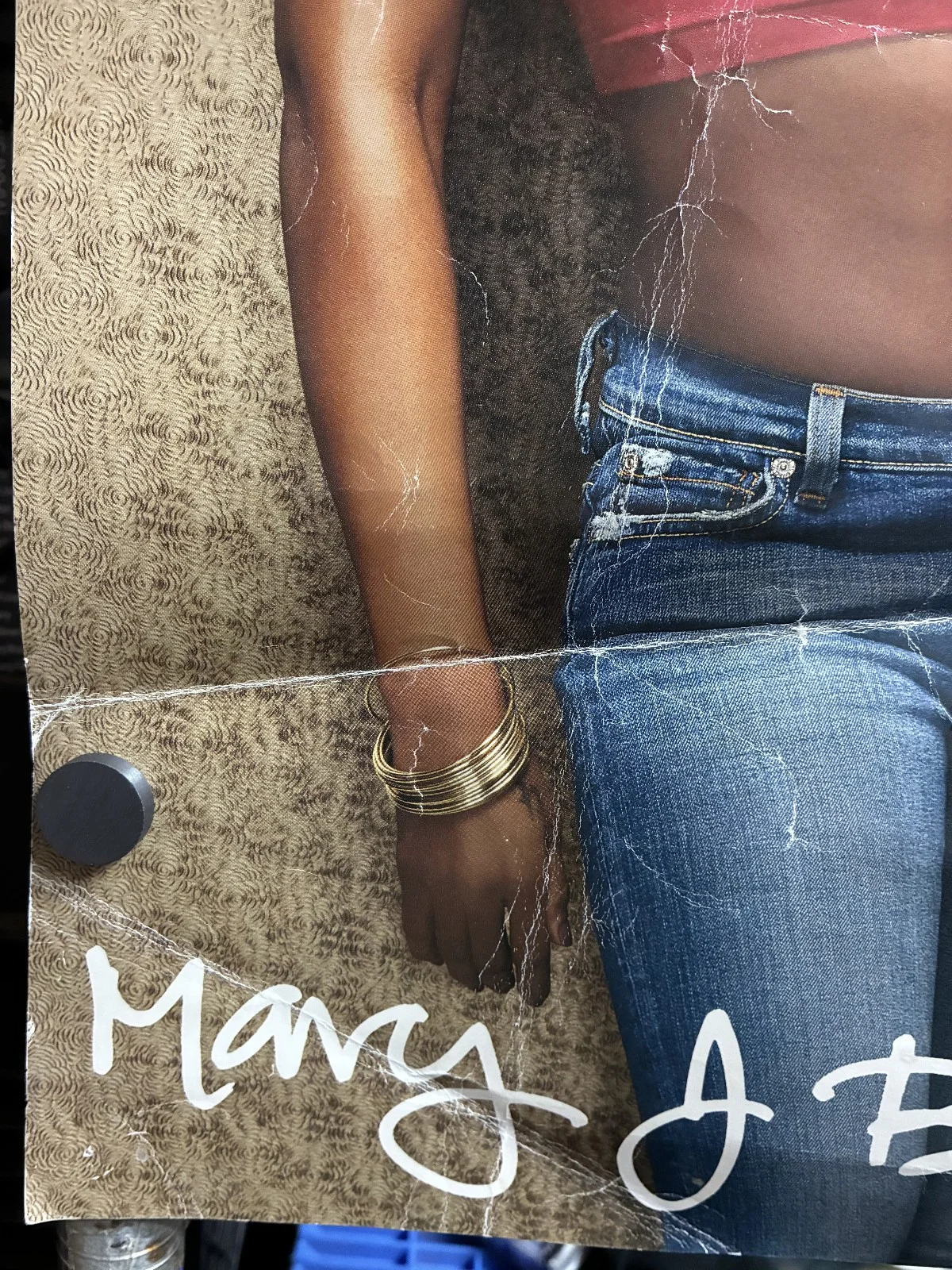 Signed Mary J. Blige Mini Poster R&B Soul Promo, изображение 5