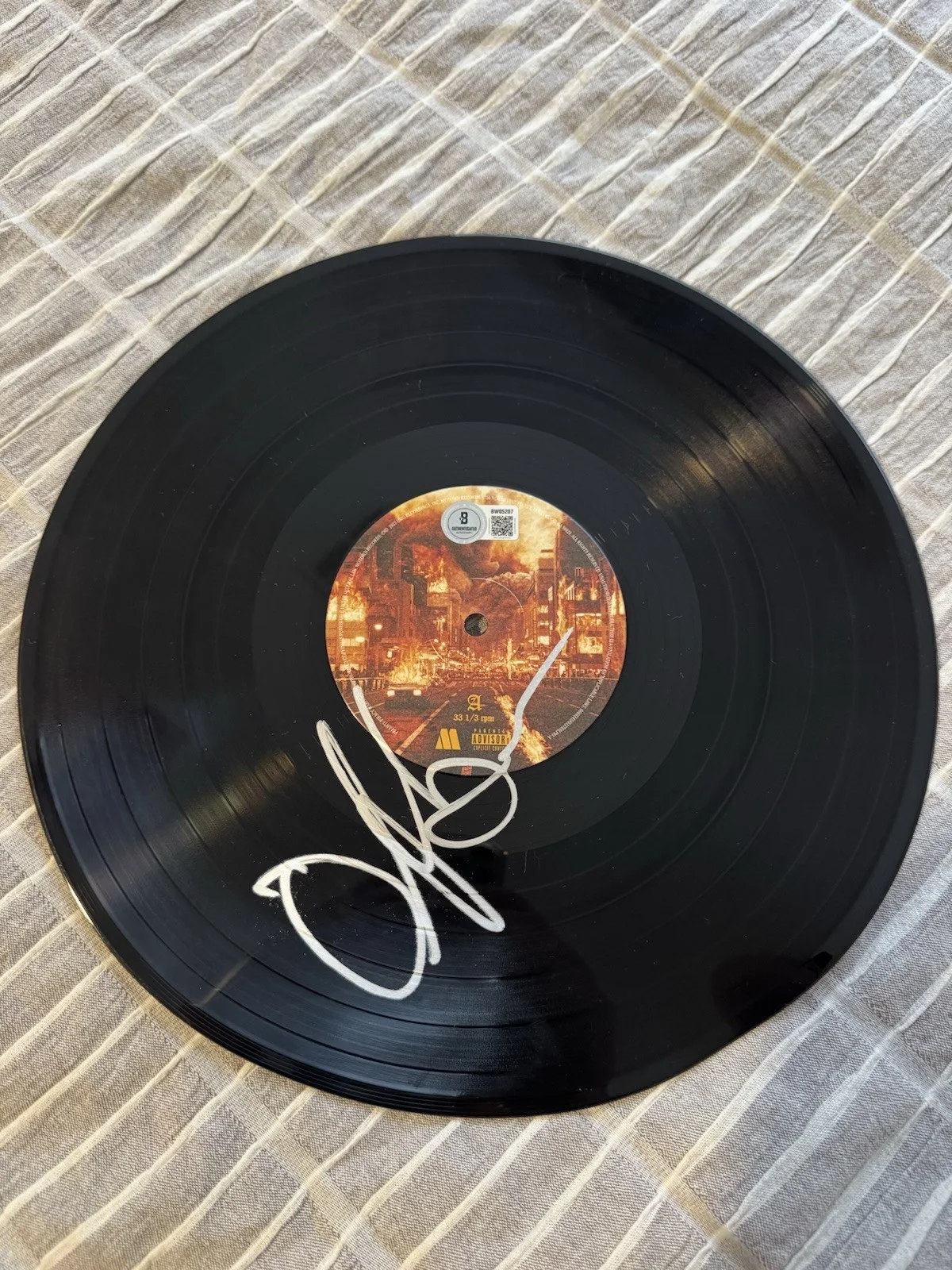 OFFSET SIGNED VINYL DISC BECKETT COA AUTHENTIC AUTOGRAPH MUSIC RAPPER READ DESCR, image 2