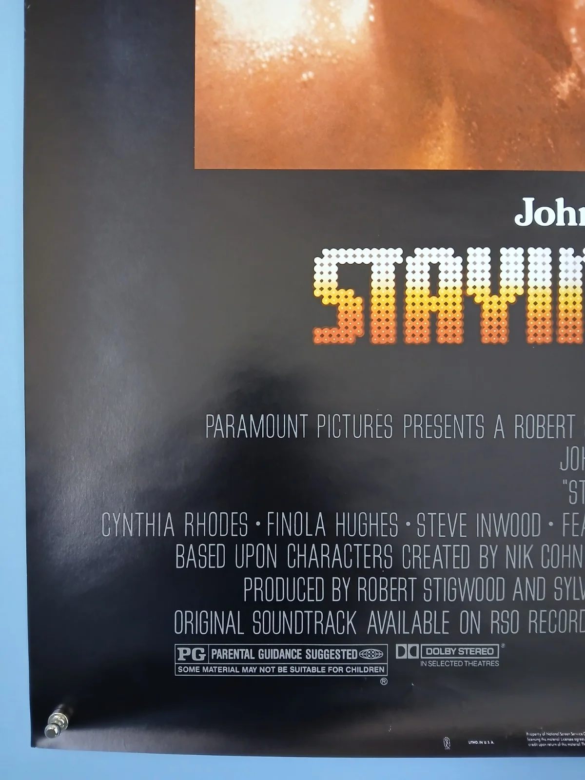 STAYING ALIVE (1983) rolled original US one-sheet poster - John Travolta, image 4